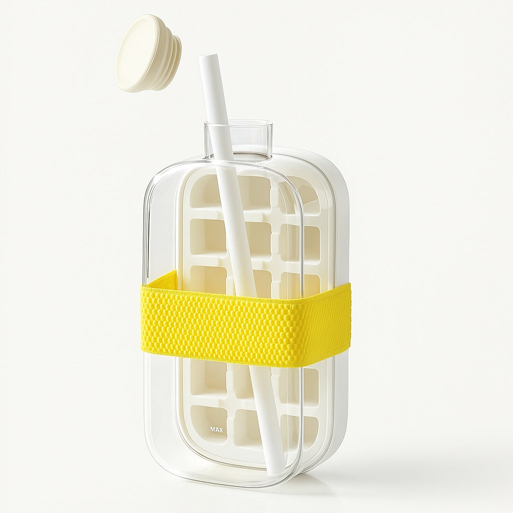 ijsblokjes fles