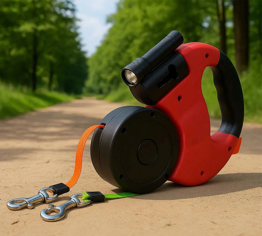 De 2-in-1 hondenriem met licht en rotatiesysteem