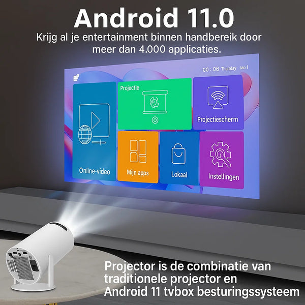 Mini Projector – 180° Draaibare Beamer HD